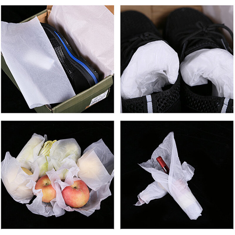 100 Lembar/Pak Kertas Tisu Garis A4/A5 untuk Sepatu Baju Pakaian Kemasan Hadiah Kertas Pembungkus Anggur Tembus Buatan Tangan DIY