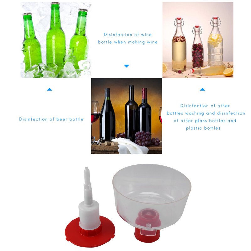 Home Brew Beer Wine Bottle Lavadora, Rinser, Esterilizador, Adaptador para Homebrew, Laboratório, Bar, Ferramentas de Cozinha