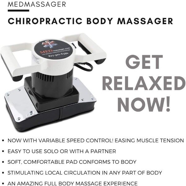 Medmasajeador corporal Orbital eléctrico portátil, masajeador terapéutico de mano con vibración de 2 velocidades para el dolor de tejido profundo