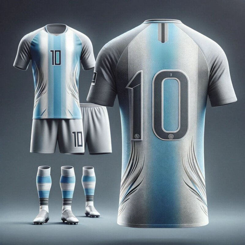 Camisa de futebol masculina manga cheia e shorts, Kits de futebol personalizados, uniforme de treinamento