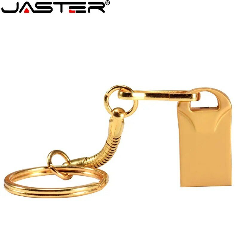 Jaster-カスタムロゴ付き防水金属ペンドライブ,USBフラッシュドライブ,4GB,16GB,32GB,64GB,2.0