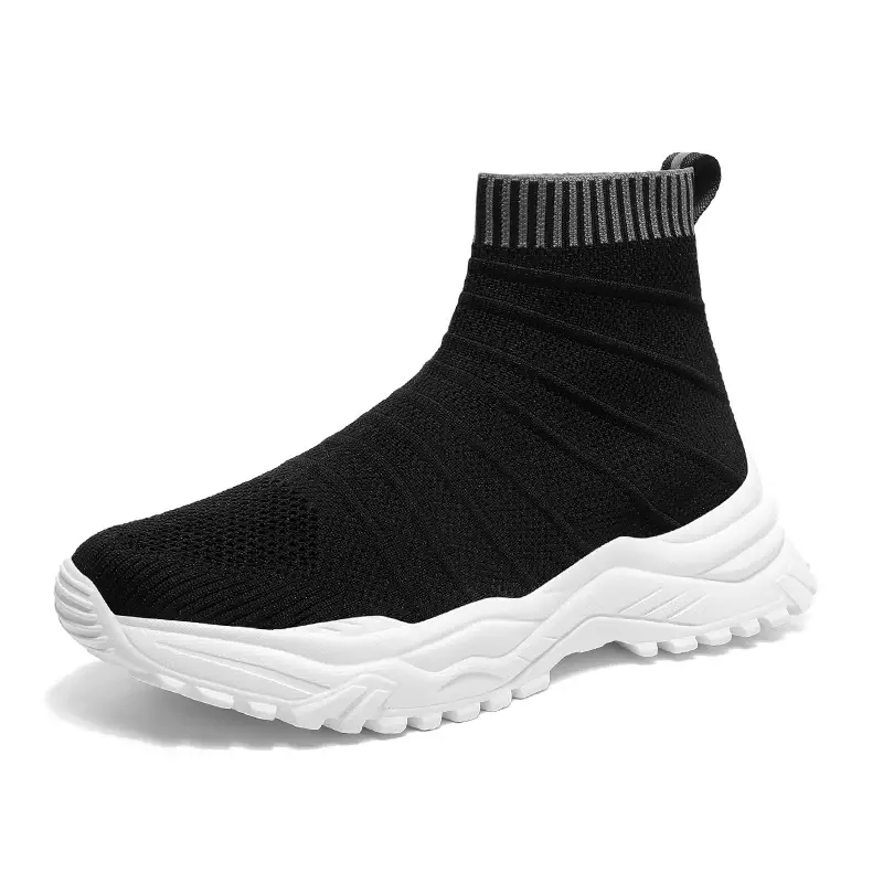 Zapatillas de deporte de calcetín de alta calidad para hombre, zapatos deportivos de moda, calzado de malla transpirable para correr, zapatos para caminar de gran tamaño, 2024