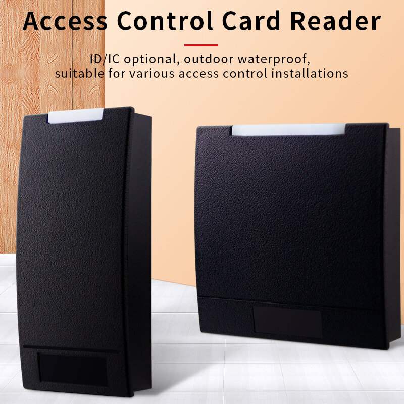 Lettore di schede di controllo accessi ID/IC esterno impermeabile e Anti interferenza in metallo, lettore di sistema di controllo accessi Wiegand26/34