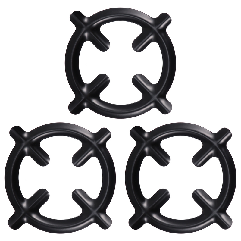 3 Pcs Wok Hob Gas Burner Racks Stove Cooker Plates Ring Reducer Iron Stand Coffee Pot Stands