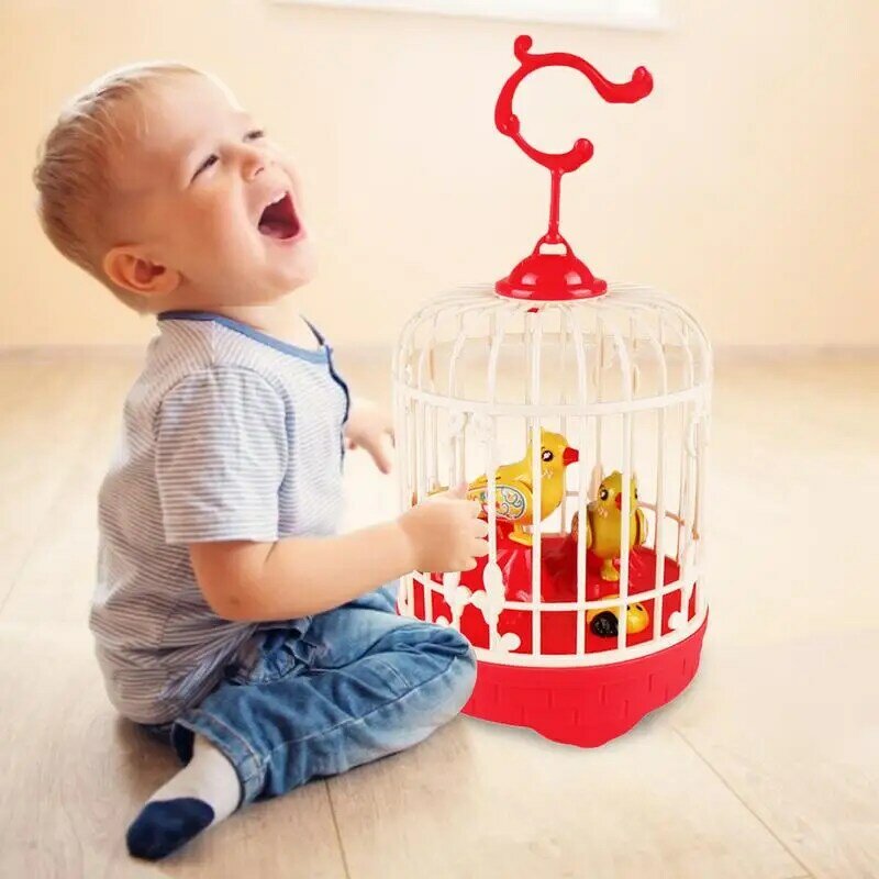 SingingChirping Vogel Im Käfig Realistische SoundsMovementsSinging Zwitschern Vogel Spielzeug In Käfig Realistischen Sounds Bewegungen Aktiviert