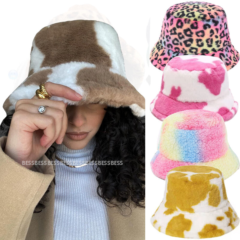 Sombrero de cubo de felpa para mujer, Sombreros de Panamá para mujer, mantener el calor al aire libre, estilo coreano, protección para los oídos, gorra de pescador, moda de otoño e invierno