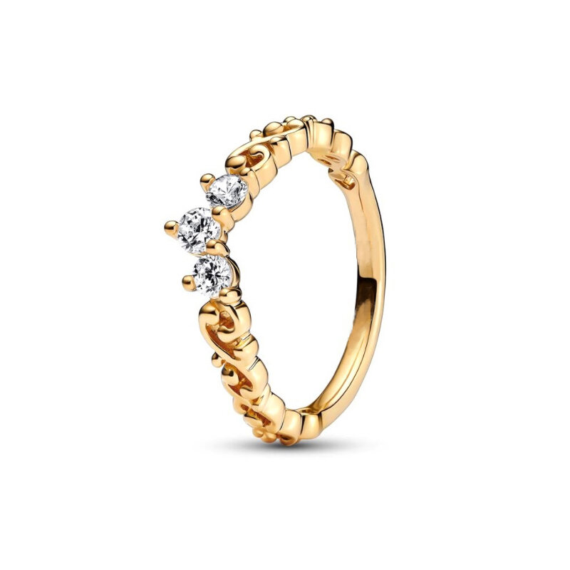 Elegante Ring 925 Sterling Zilver Goud Kleur Serie Vierkante Kroon Vlinder Honingraat Charm Ring Exquisite Engagement Ring Gift