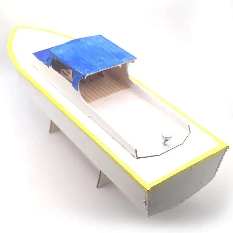 Kit de barco e iate de madeira rc de 40cm sem pintura montada