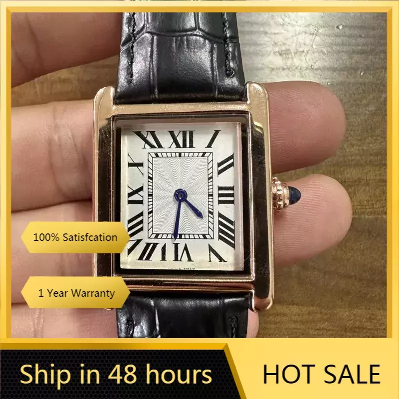 24 ретро классические маленькие прямоугольные женские часы Япония Mov не дамские часы Изысканный модный браслет из натуральной кожи подарок для девочек коробка Julius