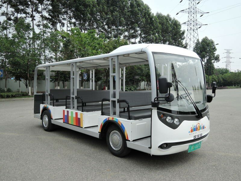 공원 및 여행용 전기 버스, 23 인승 전기 관광 버스, 96V 13.5kw AC 모터 컨트롤러, 브레이크 포함