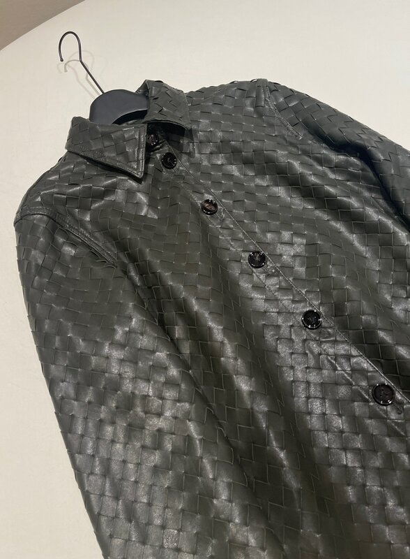 Куртка-рубашка из шкуры ягненка, модная индивидуальная простая красивая удобная универсальная, новинка осень-зима 2024, 1027
