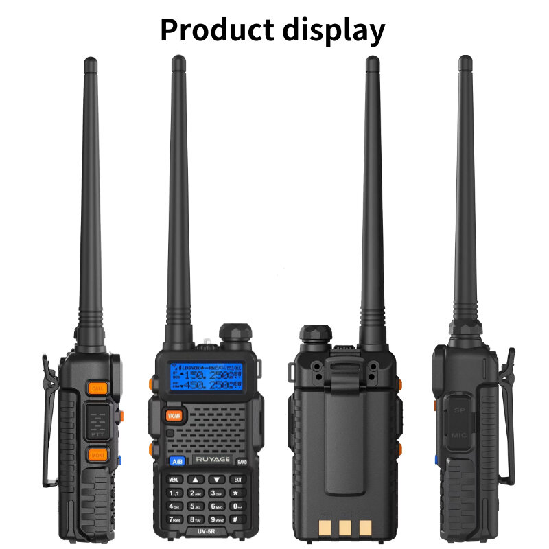 Ruyage-walkie-talkie de banda aérea UV-5R, Radio bidireccional, Am, Fm, copia, Freq, Scrambler, NOAA, Ham, conjunto inalámbrico de largo alcance