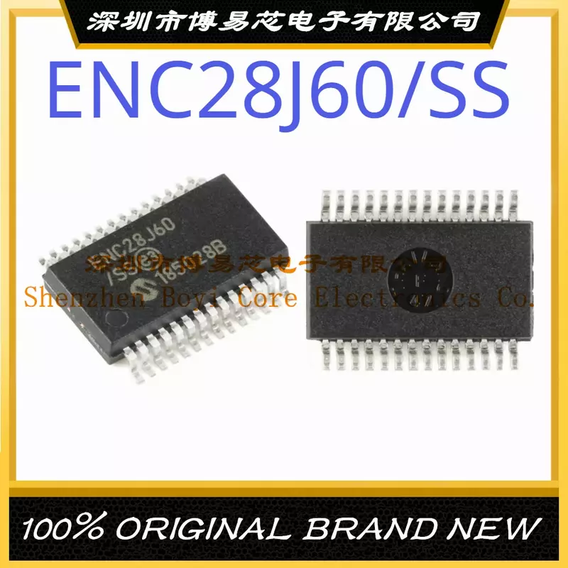 1 pces/lote enc28j60/ss pacote SSOP-28 original novo genuíno ethernet ic chip