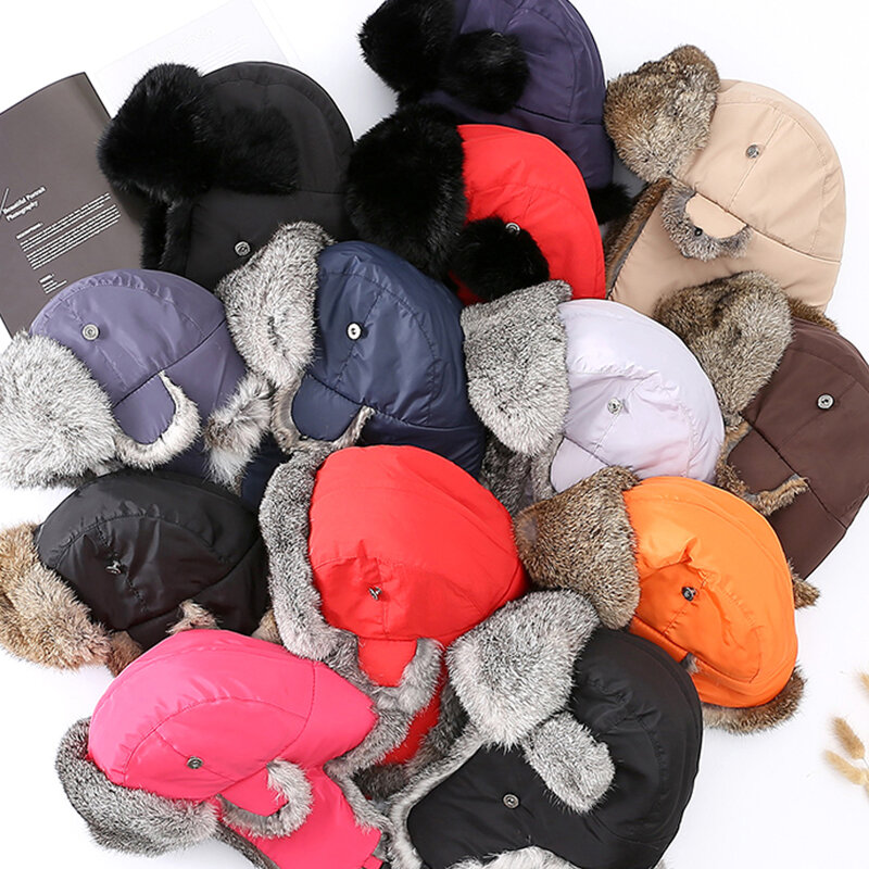 남성용 겨울 트래퍼 에비에이터 트루퍼 귀마개, 따뜻한 러시아 모자, 방수 스키 모자, 보머 캡, 남녀공용 귀 보호대, 귀마개 모자