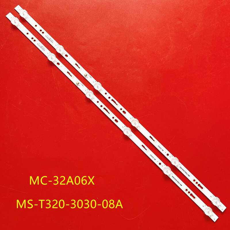 LED الخلفية قطاع 6LED 3 فولت MS-T320-3030-08A MC-32A06X لنيو 32 بوصة LED TV 32A/3210 مينغ كاي MC-32A3291 JS-ME32M106ED