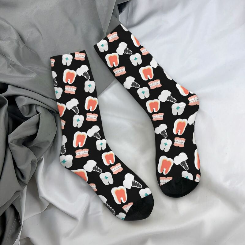 Dentist Pack And Dental Elements Socks Harajuku Sweat Absorbing Stockings All Season Long Socks Accessories for Unisex Gifts