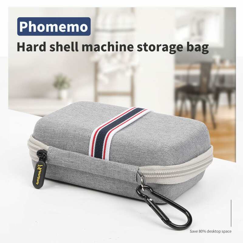 Phomemo 하드 쉘 기계 보관 가방, M02, M02S, M02Pro, M110, M120, T02, D30 열 라벨 프린터용