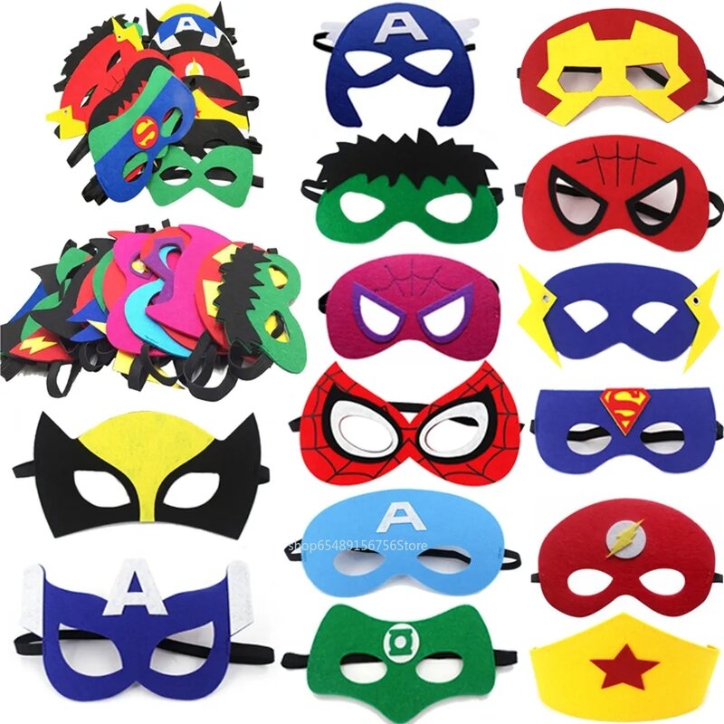 子供のためのスーパーヒーローマスク、スパイダーマン、アイアンマン、トール、ハルク、赤ちゃんの男の子、女の子、ヒーロー、ハロウィーンのパーティーギフトの装飾