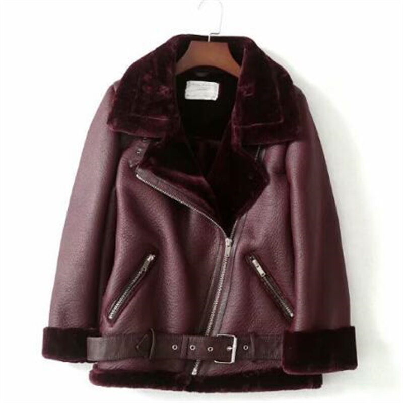 ZXRYXGS mantel kulit Pu Premium wanita, mantel jaket musim dingin hangat modis untuk wanita 2023