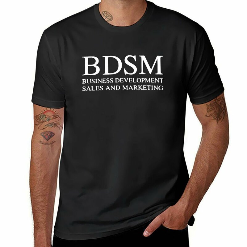 BDSM Geschäfts entwicklung Verkauf und Marketing T-Shirt für einen Jungen Jungen Tier druck erhabene Zoll T-Shirts für Männer Grafik