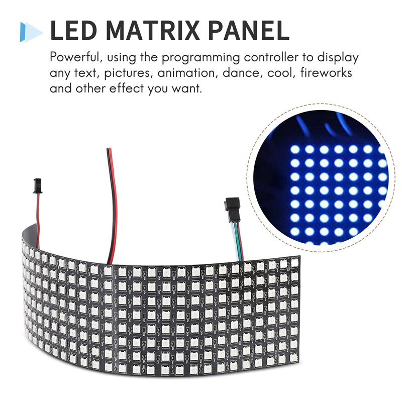 Panneau matriciel LED, WS2812B RVB, 832 pixels, matrice de points numérique flexible, écran d'affichage LED adressable, promotion
