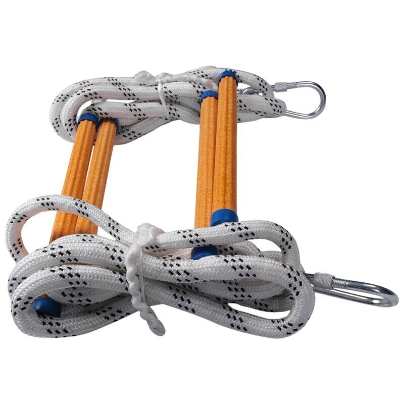 6.5Ft Flexible Ladder Rope Ladder Insulated Ladder Rescue Ladder Rock Climbing Anti-Skid Engineering Rope Ladder