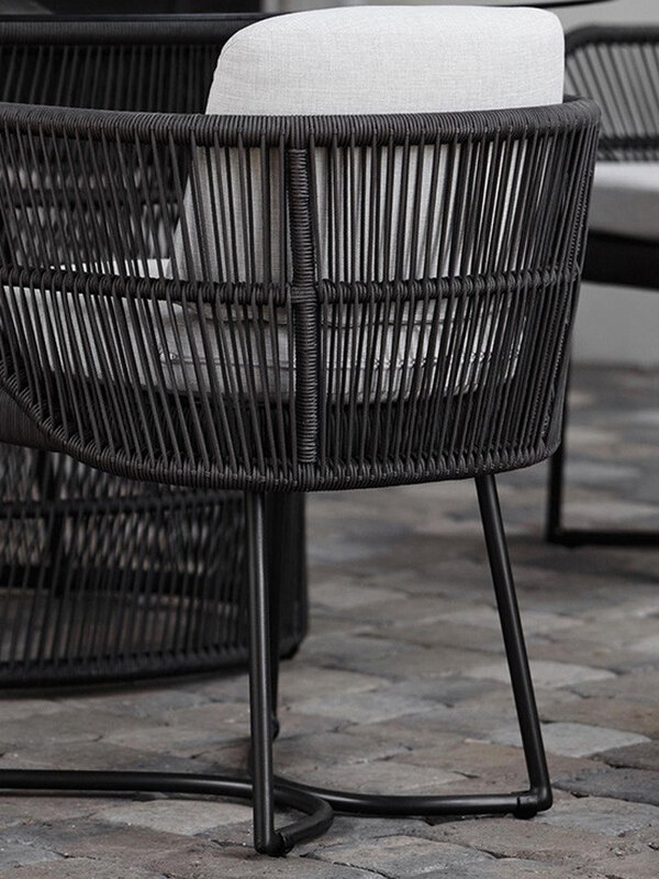 Meble balkonowe krzesło rattanowe pedał pojedyncza Sofa Rattan połączony stolik do herbaty rozkładany fotel krzesło barowe leżącym łóżkiem hotelowym