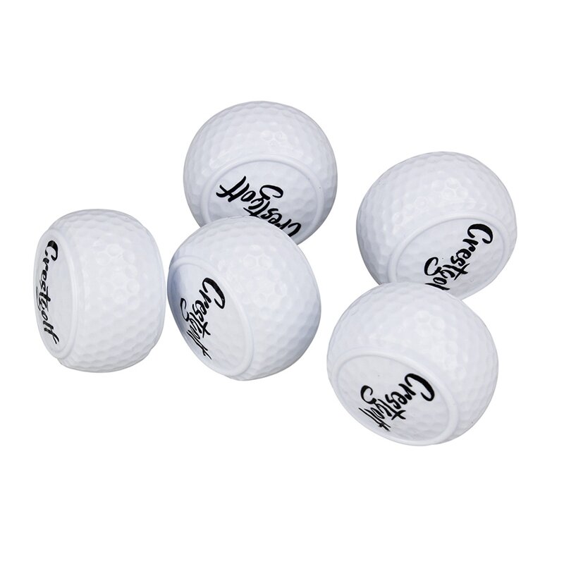 CRESTGOLF bola Golf datar dua tingkat, bola jarak mengemudi latihan Golf bola bantu berbentuk datar 5