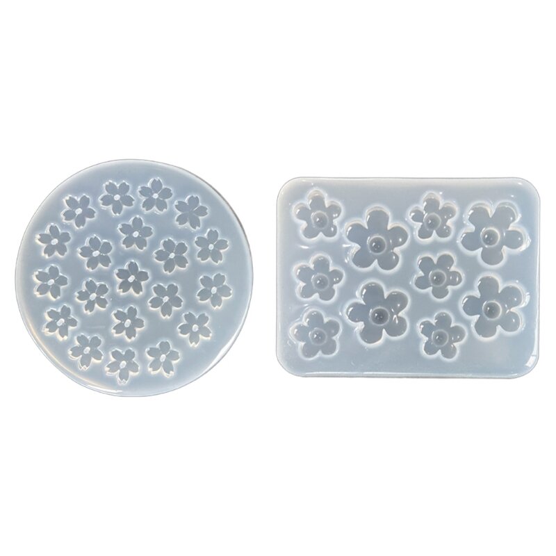 Small Flowers Crystal Epoxy Resin Mold Earrings Jewelry Silicone Mould DIY Craft 517F