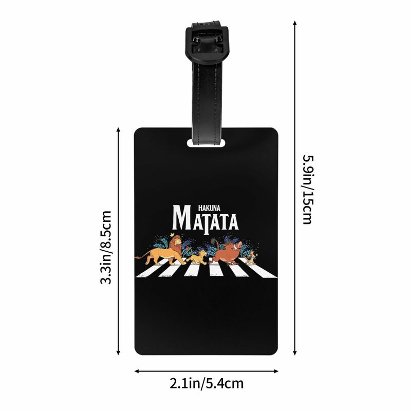The Lion King Matata Road Cartoon Luggage Tag Suitcase Baggage Privacy Cover ID Label