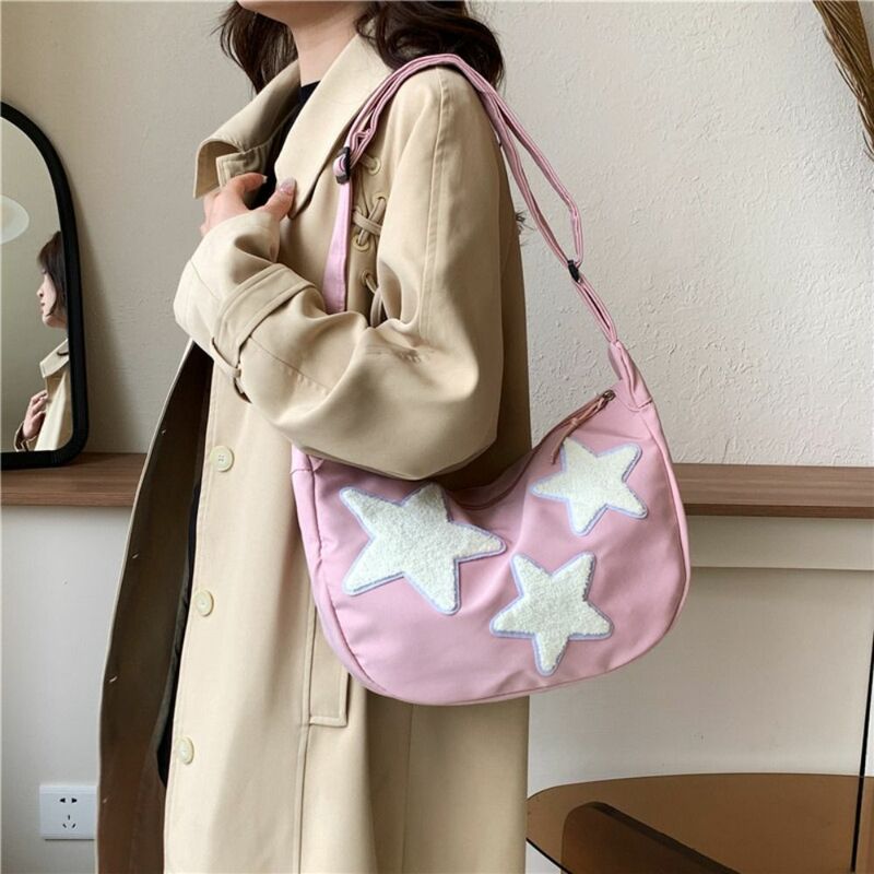 Pentagram Shoulder Bag Fashion Y2k Canvas Messenger Bag Crossbody Bag Women Girls