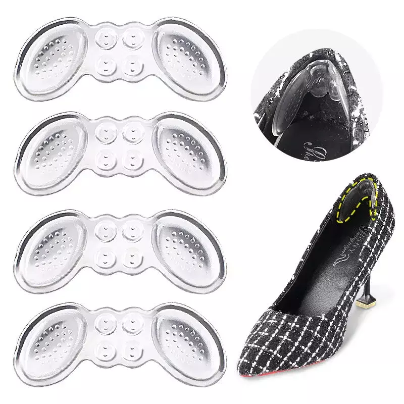 Almohadilla protectora de silicona para tacón alto para mujer, plantillas adhesivas para zapatos, talla ajustable, cuidado de los pies