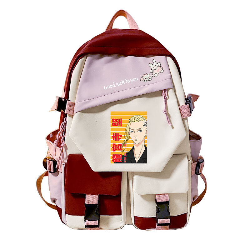 حقيبة سفر خارجية للأطفال من طوكيو ريفينجرز ، حقيبة ظهر مطبوعة برسوم كرتونية ، حقيبة مدرسية غير رسمية للطلاب في سن المراهقة