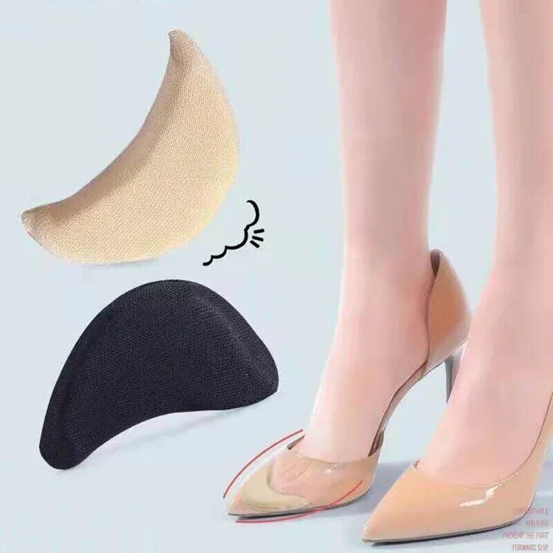 4 pezzi Pain Relief avampiede Insert Pads donna spugna Toe Plug mezze solette regolazione ridurre le dimensioni delle scarpe protezioni di riempimento cuscino