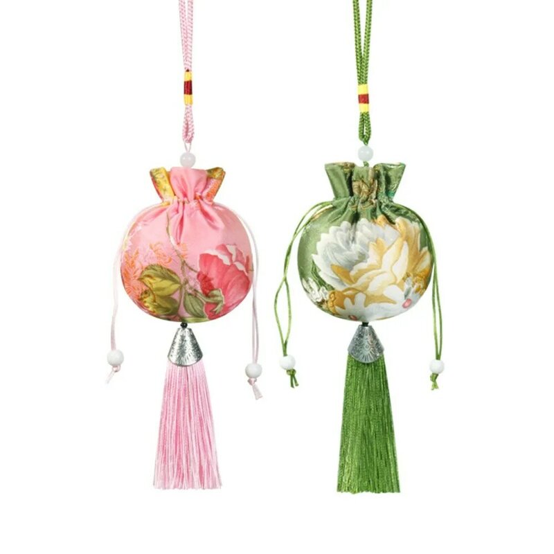 Moda kwiatowa dekoracja ozdoby samochodowe sypialni antyczna chińska saszetka ozdoba do torby portmonetka torba z haftem