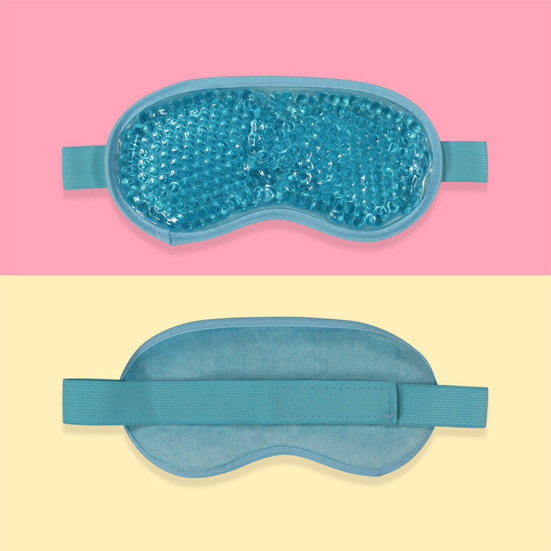 Nowy żelowy maska na oczy koraliki wielokrotnego użytku na gorące terapia zimnem kojący relaksujący żel kosmetyczny maska na oczy maska do spania chłodzące okulary do spania