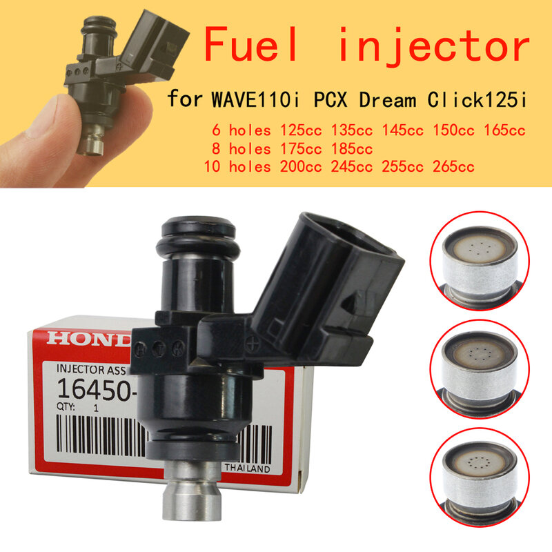 motorcycle throttle body (4-6-8-10 holes) Fuel injector Nozzle For WAVE110i   WAVE-125i MSX PCX150 Click125i ADV150