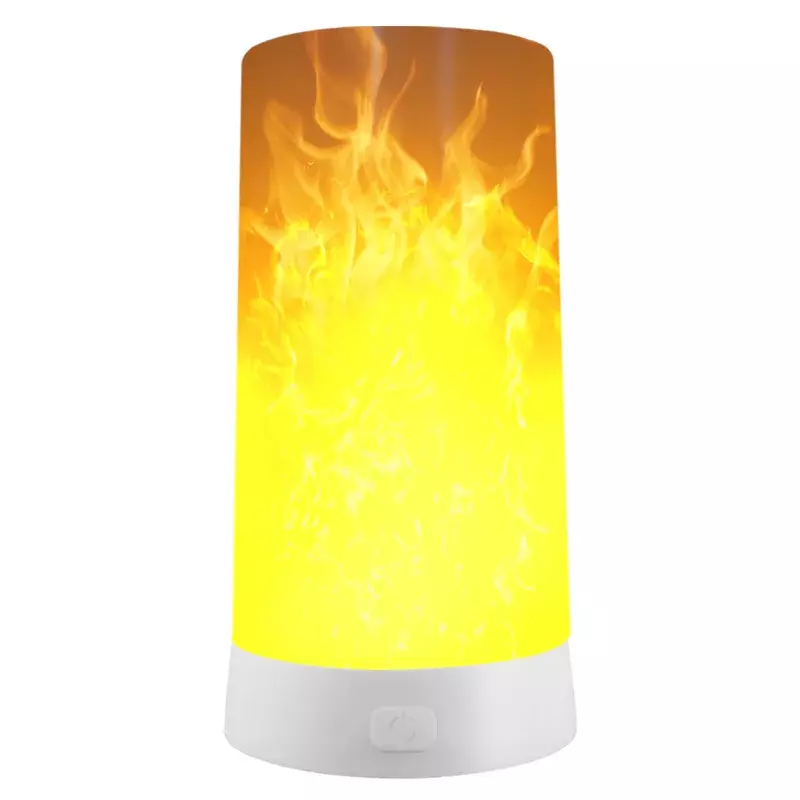 Lampe LED à Effet de Flamme Réaliste Rechargeable par USB, Luminaire Décoratif d'Nik, Idéal pour un Bar ou une Table