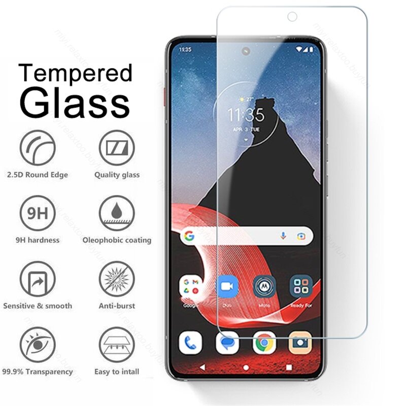 Protecteur d'écran pour Motorola ThinkPhone 9H, 4 pièces, en verre trempé de qualité supérieure, 5G, 2023, 6.6 pouces, Film antidéflagrant