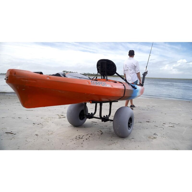 Wilderness Systems Heavy Duty Kayak Cart | Inflatable Beach Wheels | 330 Lb Weight Rating | for Kayaks and Canoes
