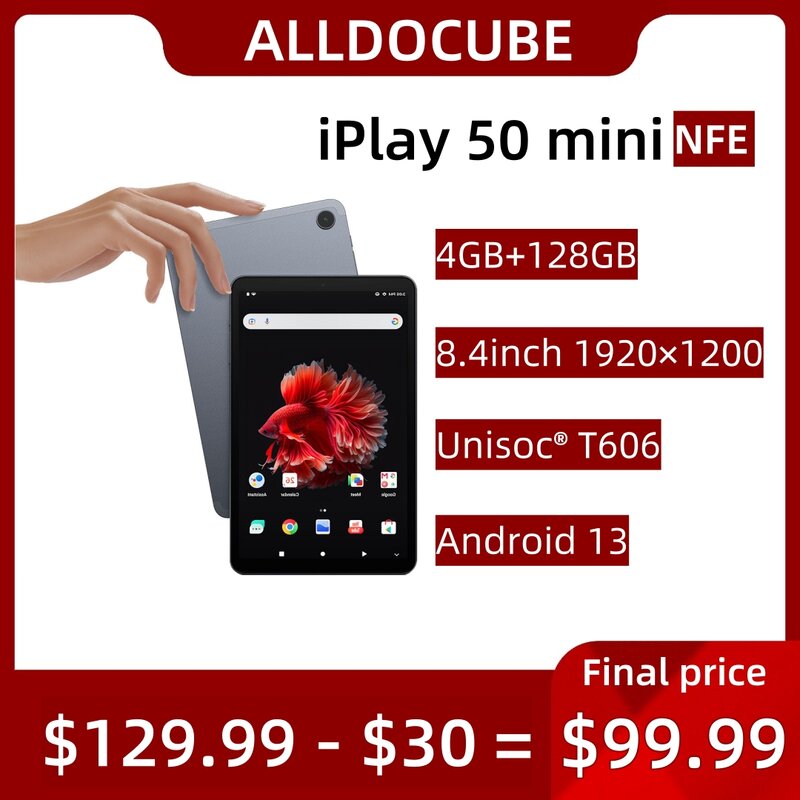 Планшет Alldocube iPlay50 Mini Netflix L1, Виртуальная память 8 ГБ + 4 Гб ОЗУ 128 Гб ПЗУ, 4G, две Sim-карты