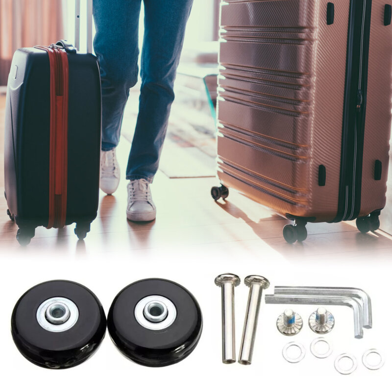 4 szt. Koła walizka gumowe uniwersalne koło bagażowe zastępujące bagaż na kółkach walizkę