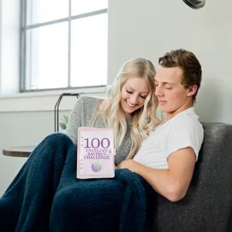 100 Day Challenge raccoglitore per il risparmio di denaro 100 buste sfida per il risparmio di denaro: un pianificatore economico divertente e facile facile da usare rosa