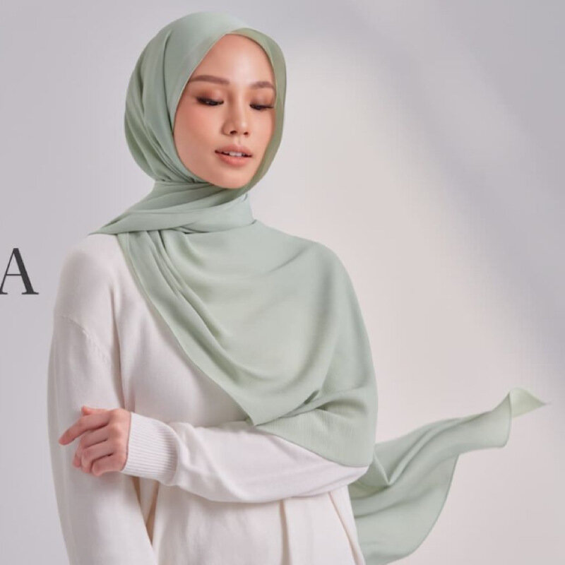 Fashionable new silk pure color elegant chiffon scarf lady shawl