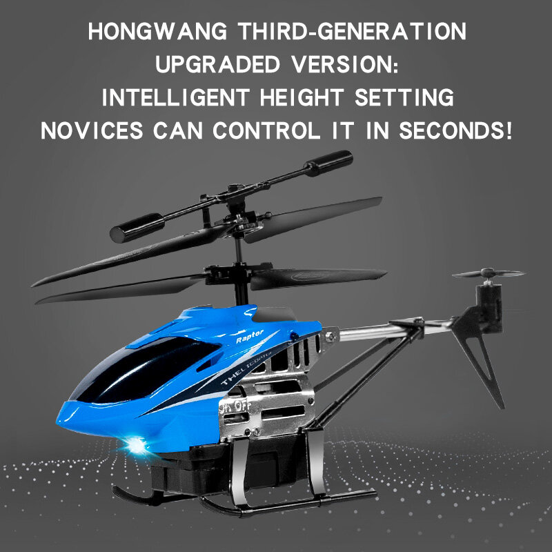 Rc helicóptero com giroscópio para crianças mini helicóptero não tripulado queda-resistente 3 canais de carregamento menino avião brinquedo metálico rc