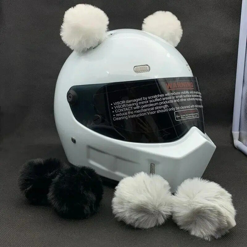 Decoração do capacete da motocicleta para a criança, orelha redonda, decoração do capacete do carro elétrico, capacete do esqui, nenhum capacete, bonito