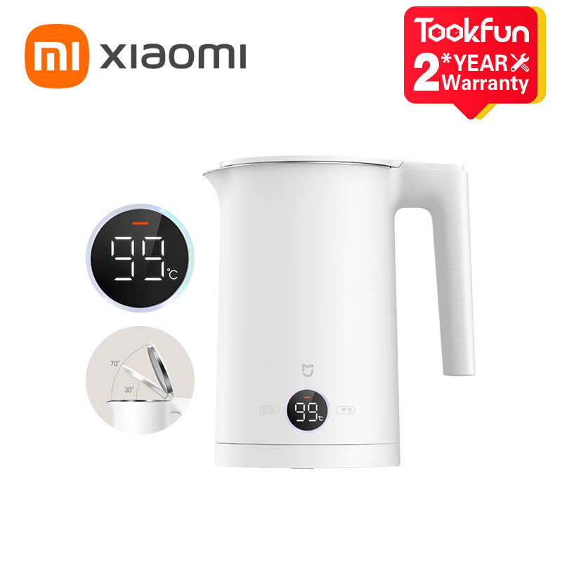 XIAOMI MIJIA Constant Temperature Electric Kettles P1 Quiet Edition 47dB(A) 1800W LED Display Four Thermos Modes Water Teapots