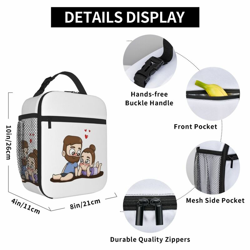Pibubear (2) borse per il pranzo borsa termica portatile borsa termica riutilizzabile borse da Picnic per donna lavoro scuola per bambini