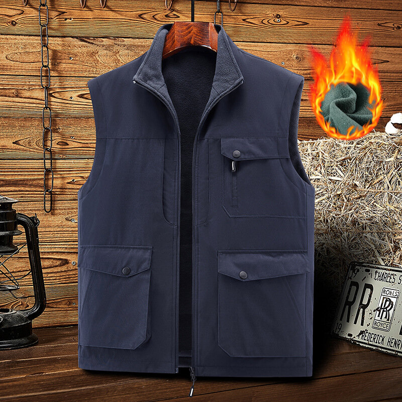 남성용 낚시 조끼 전술 조끼, 전문 히터, 남성 의류, 민소매 재킷, 온열 작업 겉옷, 남자 겨울 재킷