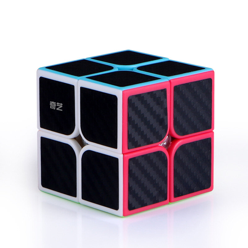 Cubo mágico de fibra de carbono sobre 2x2 3x3 4x4 5x5 cubo conjunto adesivo velocidade cubos mágicos puzzle brinquedo crianças brinquedo de presente educ brinquedo
